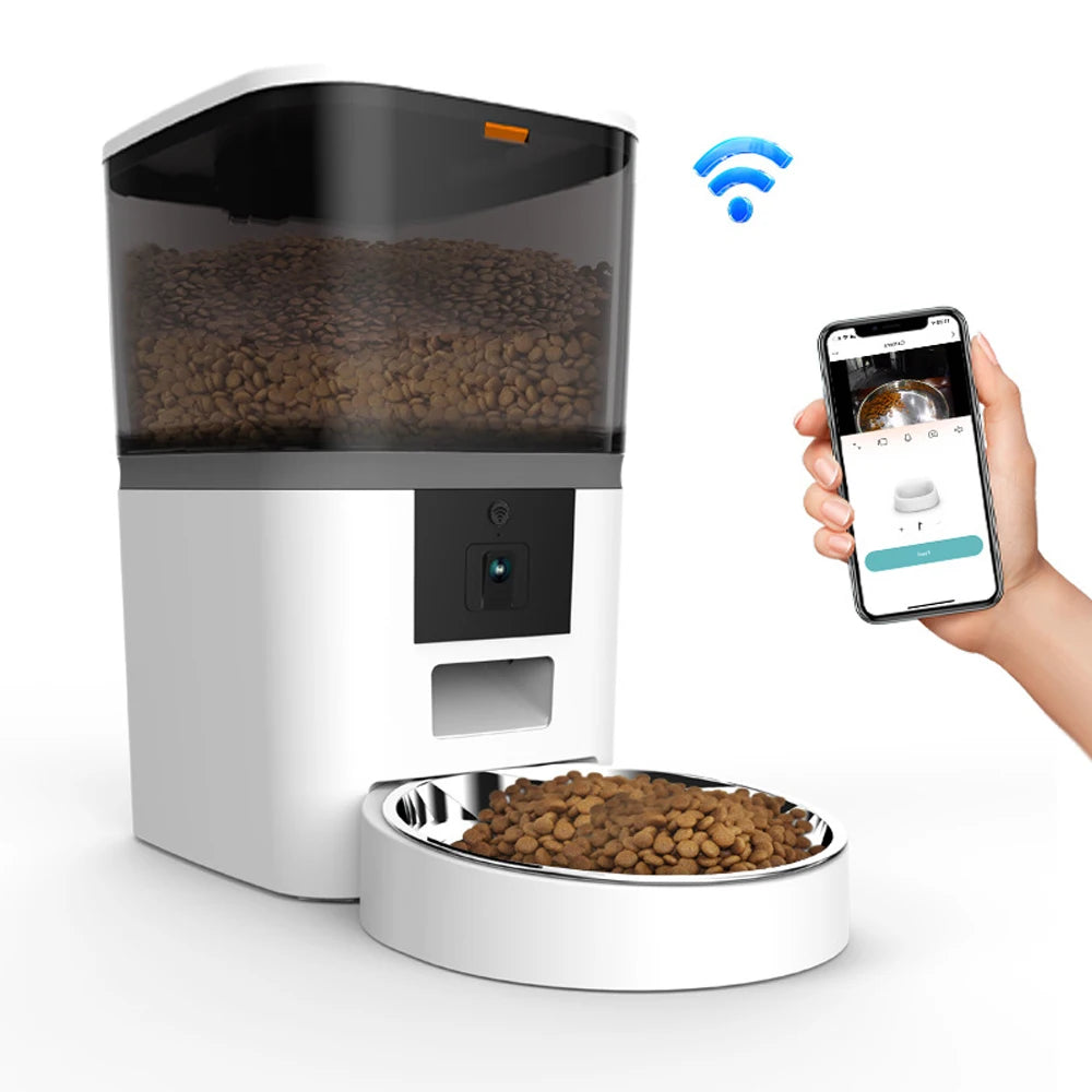 Smart WiFi Automatic Pet Feeder with HD Camera | 4L Remote Cat & Dog Food Dispenser
