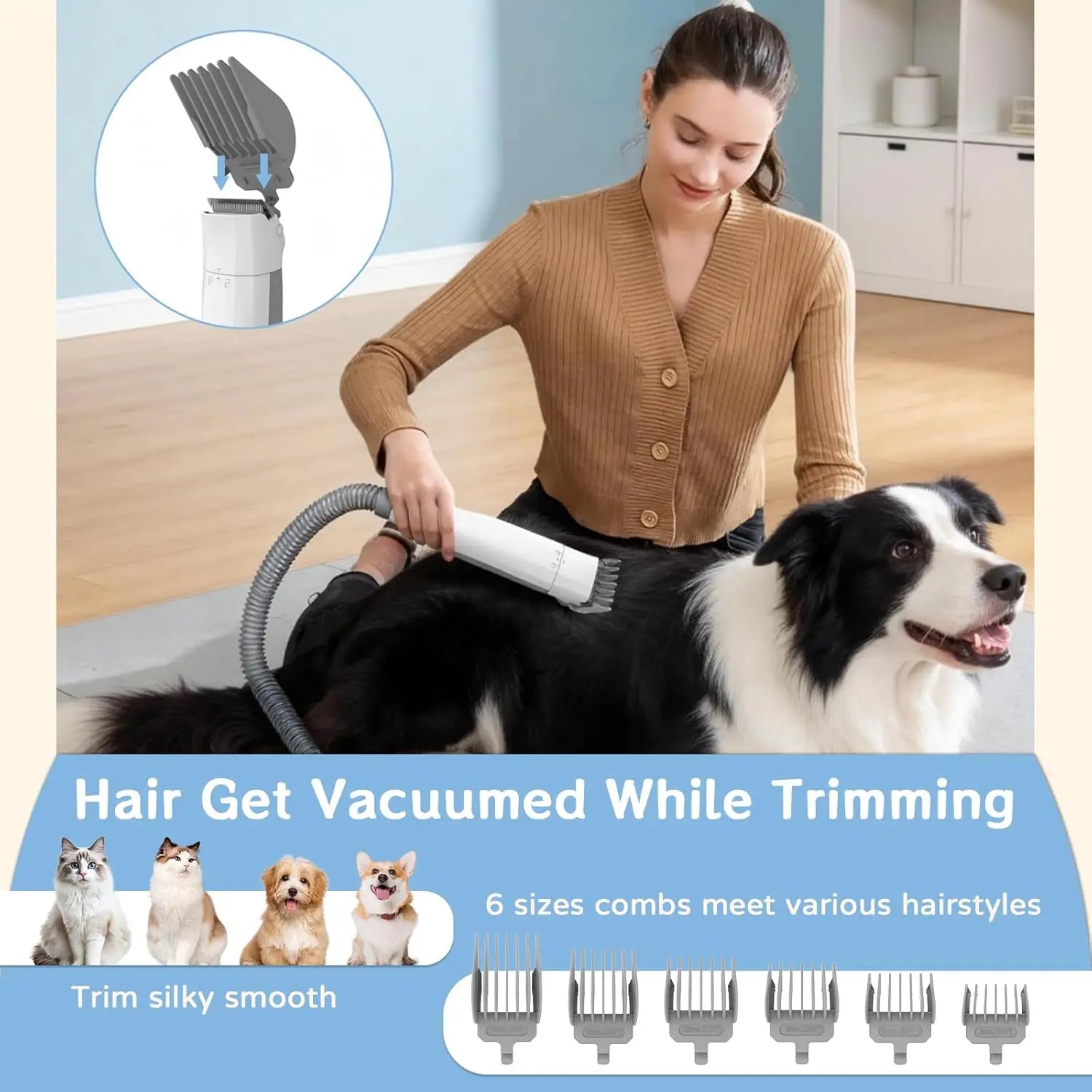 6-in-1 Pet Grooming Vacuum & Clipper Kit