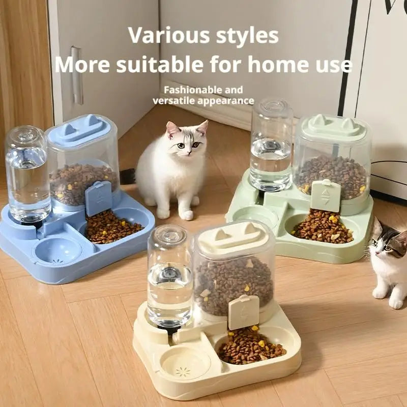 2-in-1 Automatic Pet Food & Water Dispenser | Large Capacity