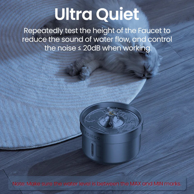 2L Smart Pet Water Fountain with Triple Filtration