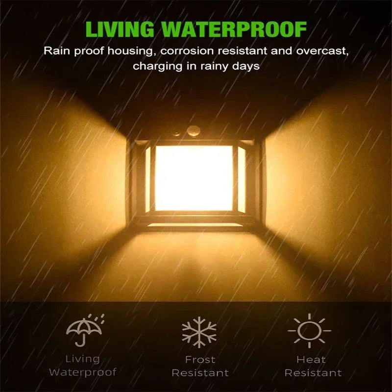 Solar Motion Sensor Outdoor Wall Light – Waterproof LED Security Light (1–4 Pack)
