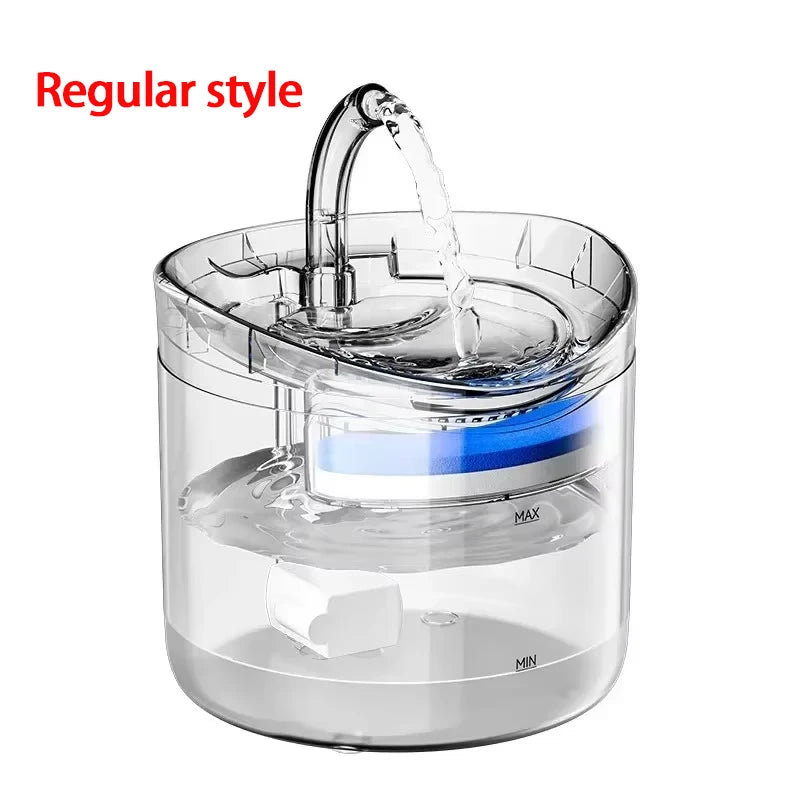 Transparent Automatic Pet Water Fountain with Motion Sensor Filter (2L)