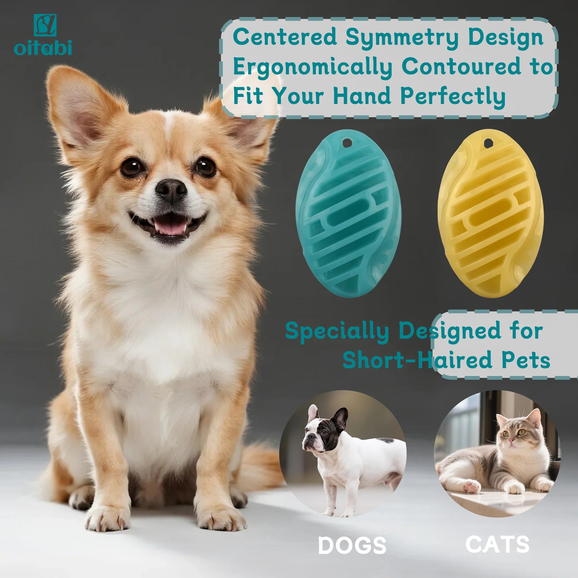 Premium Silicone Pet Grooming Brush | Dog & Cat Bath Massage Comb