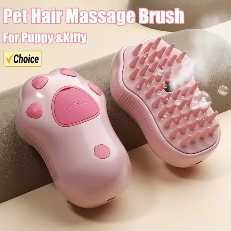 3-in-1 Steam Pet Grooming Brush for Dogs & Cats