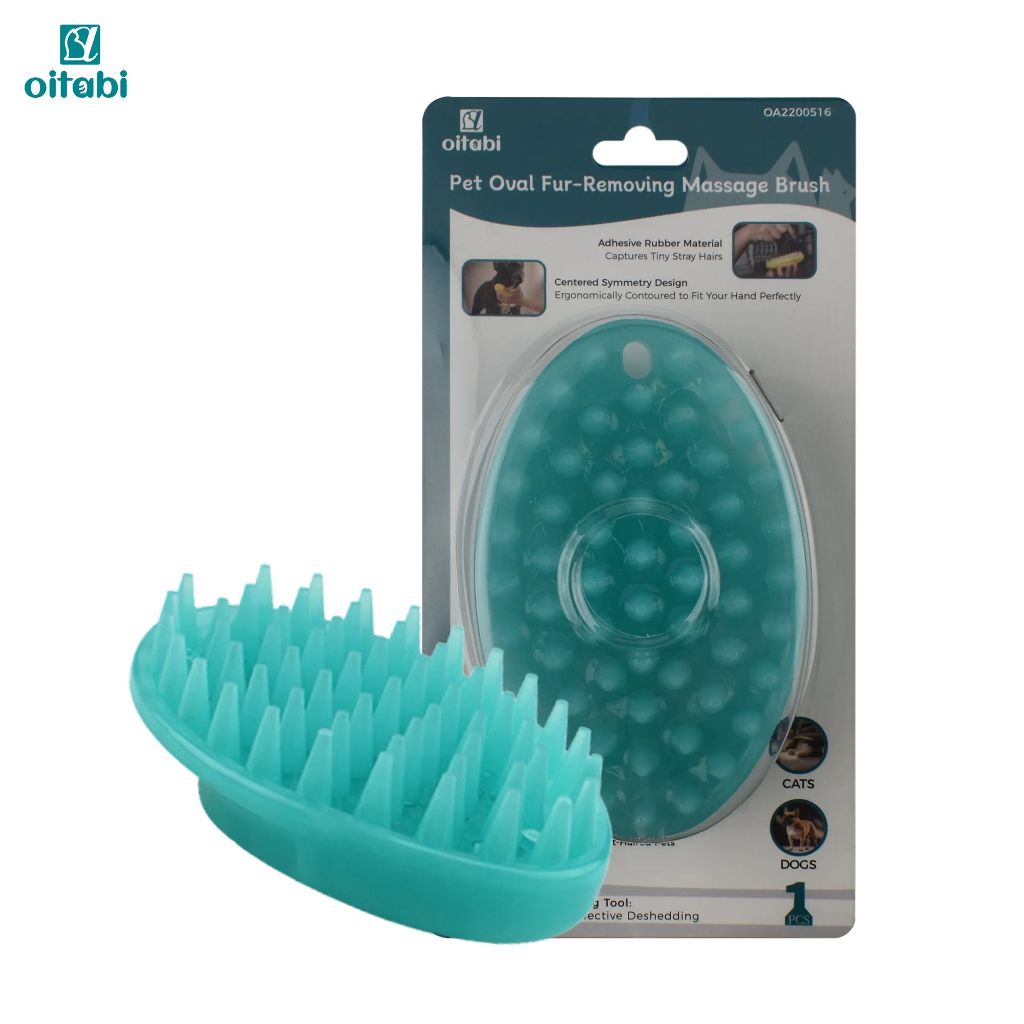 Premium Silicone Pet Grooming Brush | Dog & Cat Bath Massage Comb