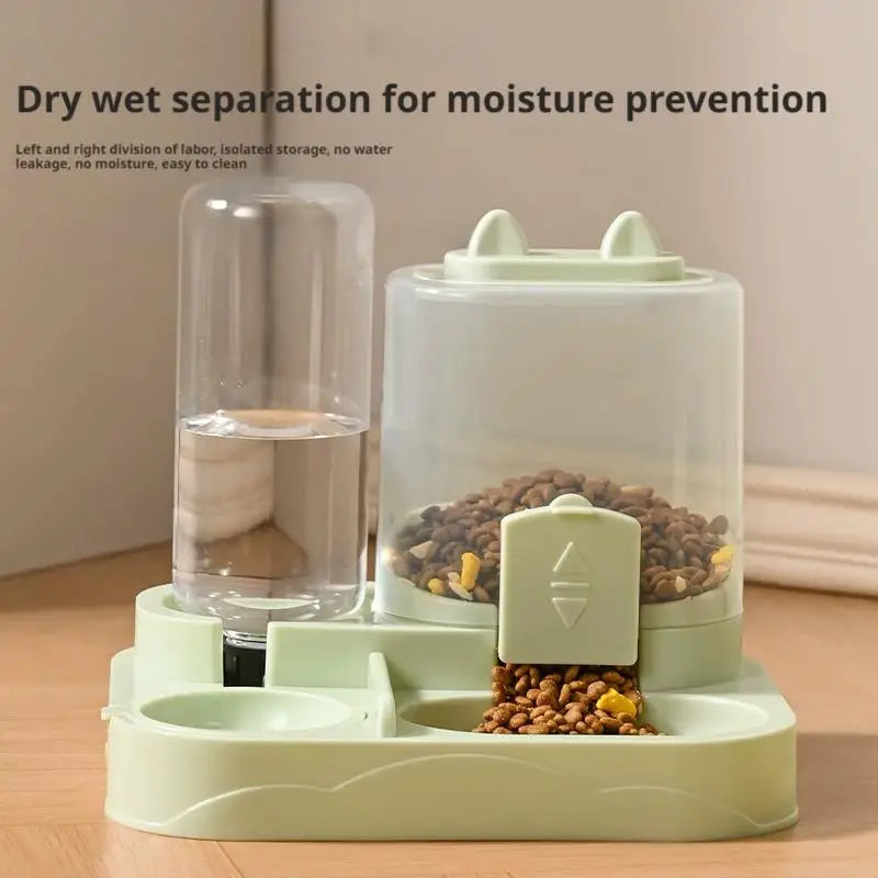 2-in-1 Automatic Pet Food & Water Dispenser | Large Capacity