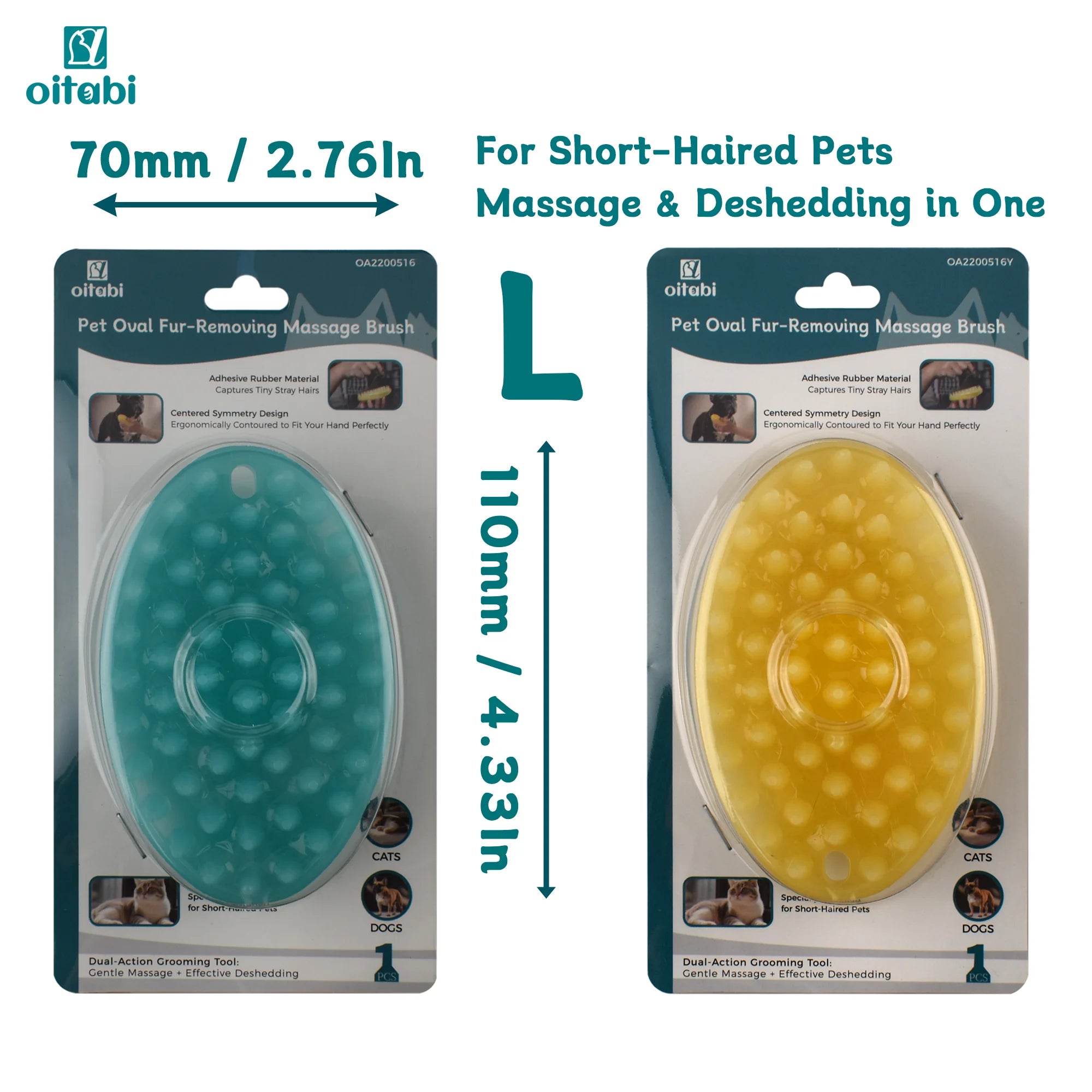 Premium Silicone Pet Grooming Brush | Dog & Cat Bath Massage Comb