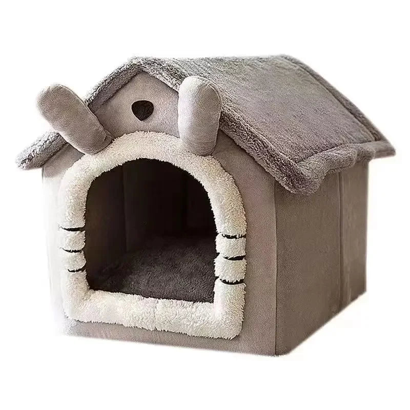 Indoor Warm Pet House for Dogs & Cats – Soft Washable Cozy Bed Kennel