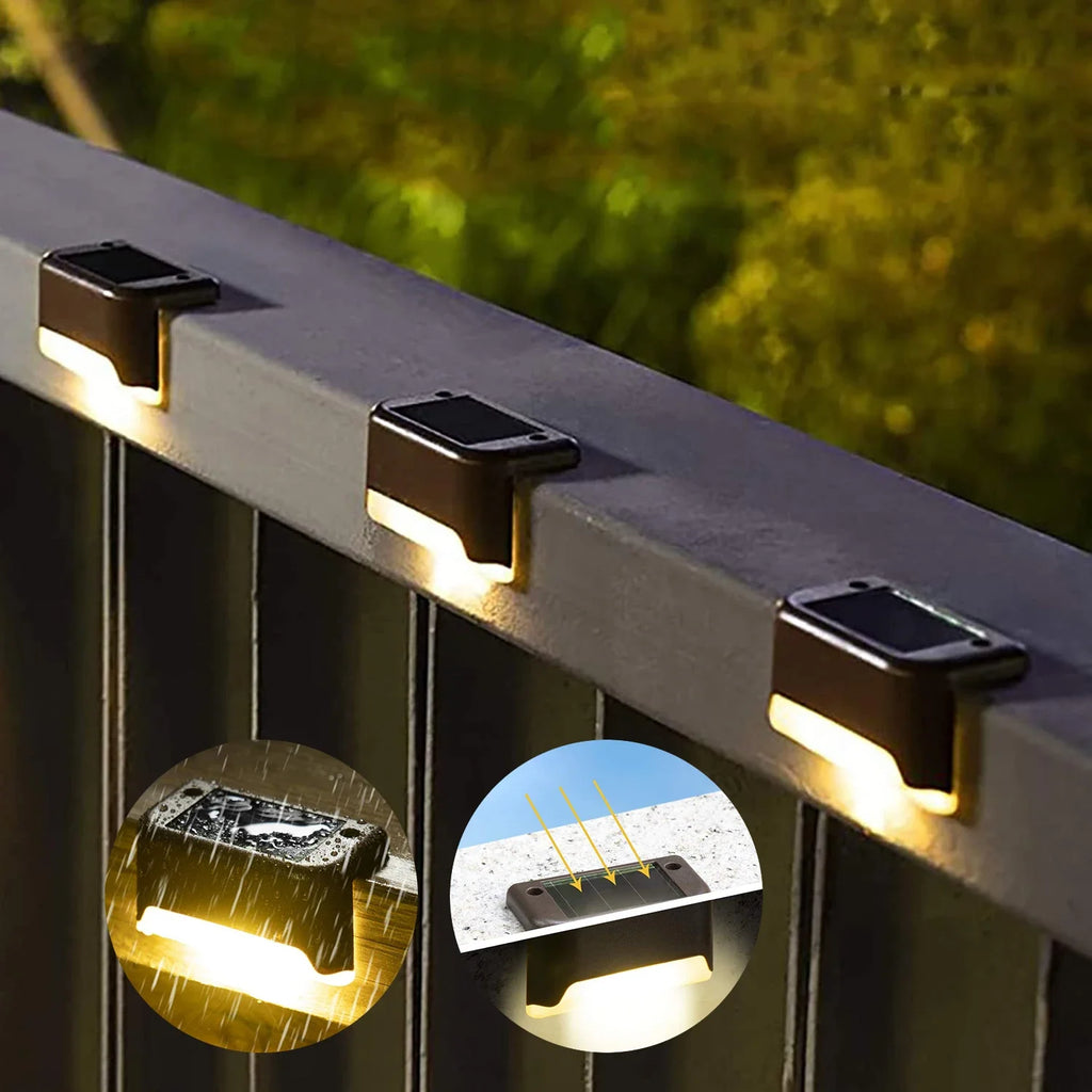 Solar LED Deck & Fence Lights – Waterproof Outdoor Step Lights