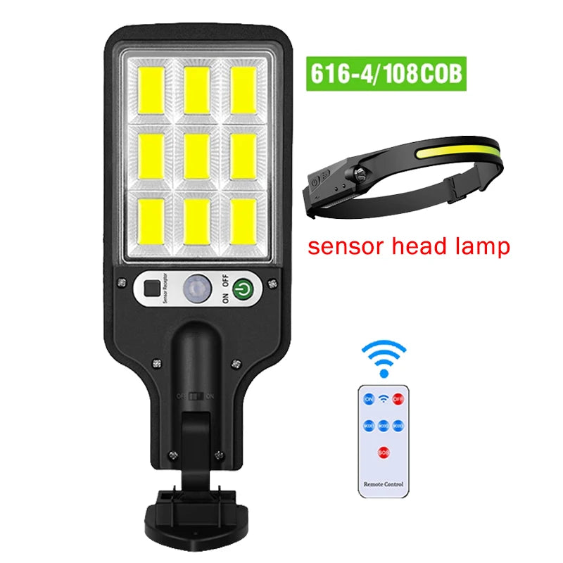 Solar Motion Sensor Outdoor Wall Light with Remote