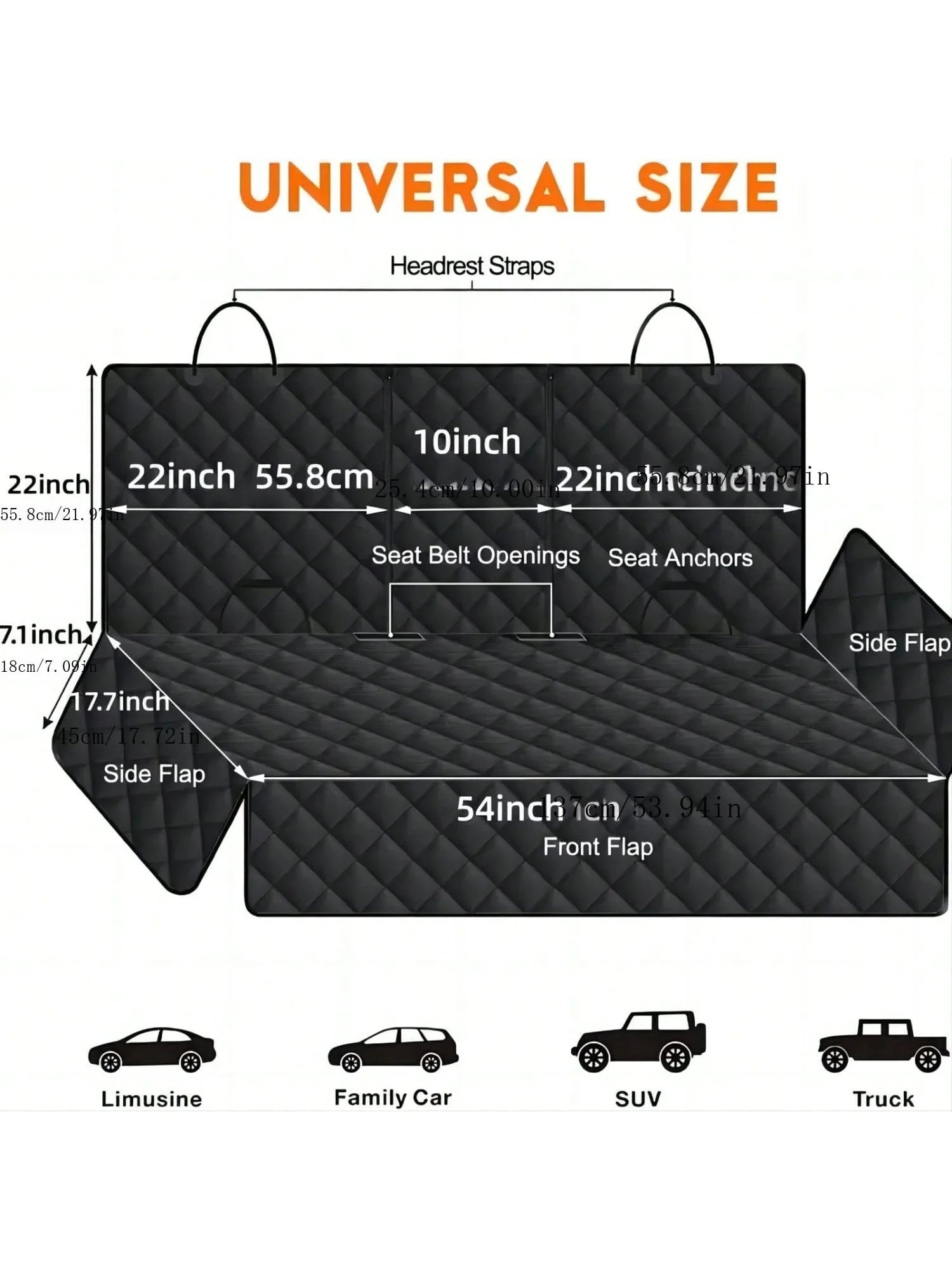 Premium Waterproof Dog Car Seat Cover | Hammock Protector for Cars, SUVs & Trucks