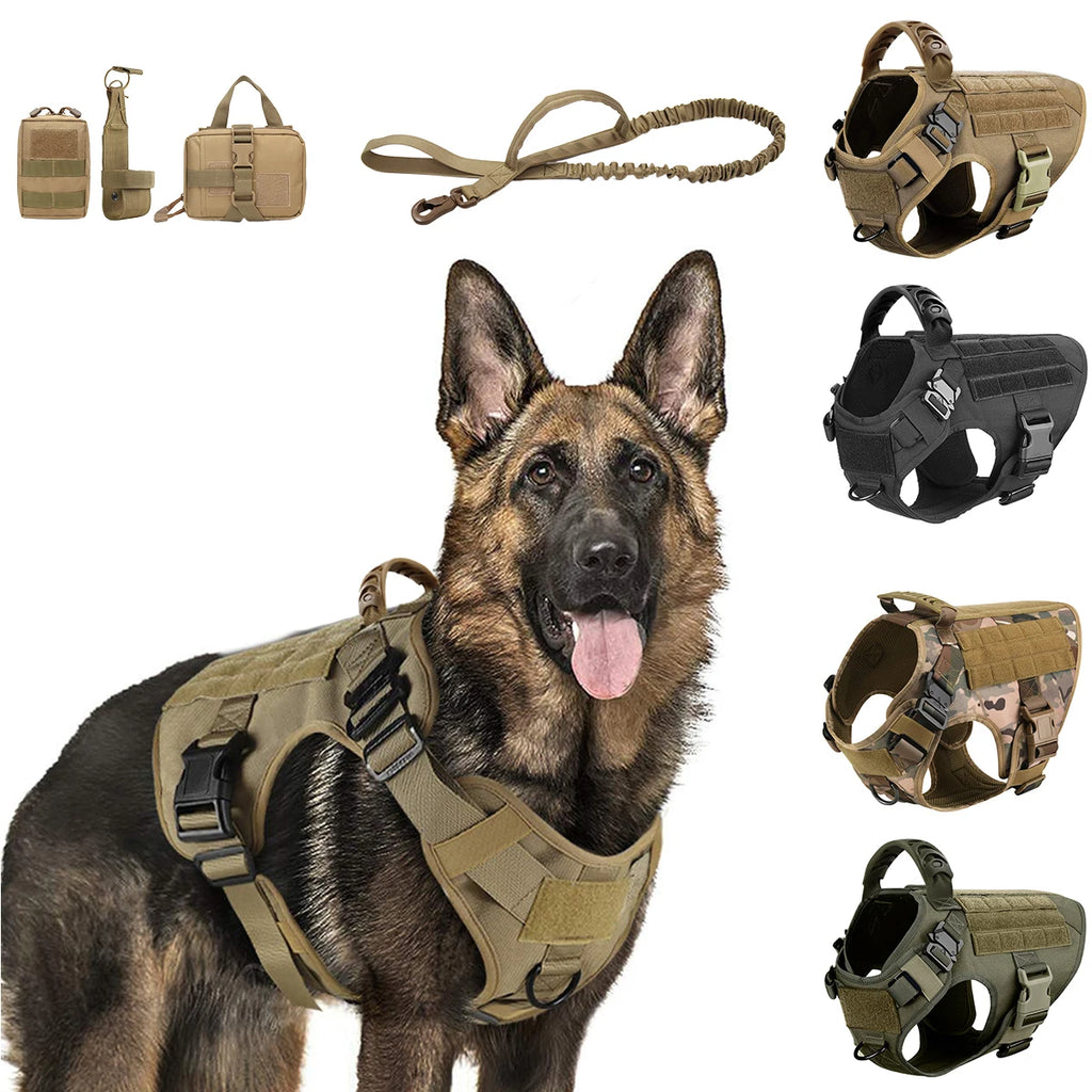 Premium Tactical No-Pull Dog Harness and Leash Set | Medium & Large Dogs