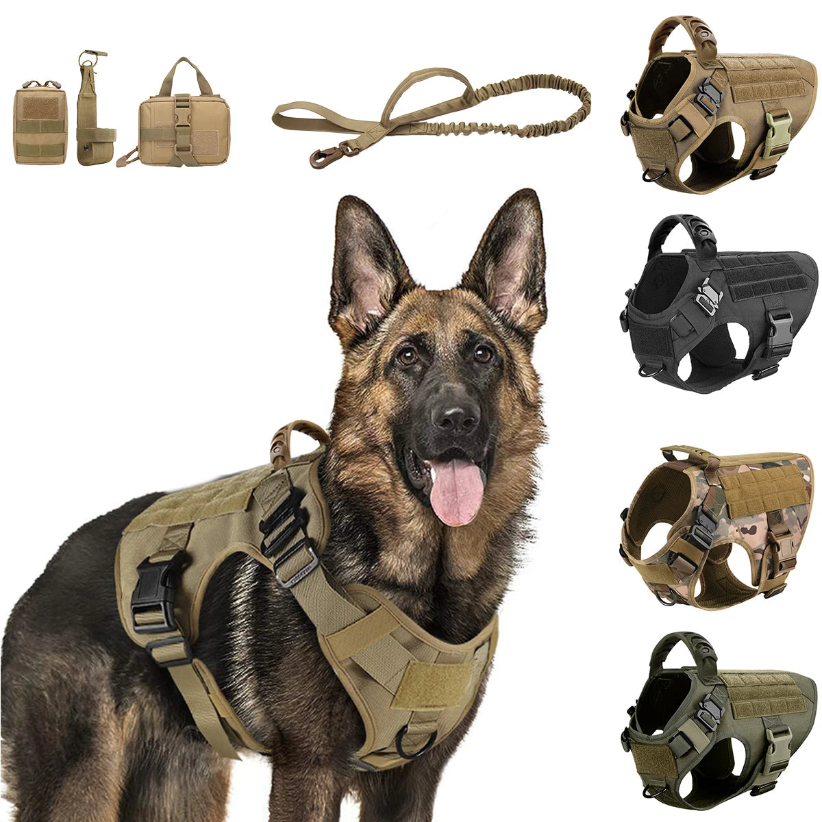 Premium Tactical No-Pull Dog Harness and Leash Set | Medium & Large Dogs