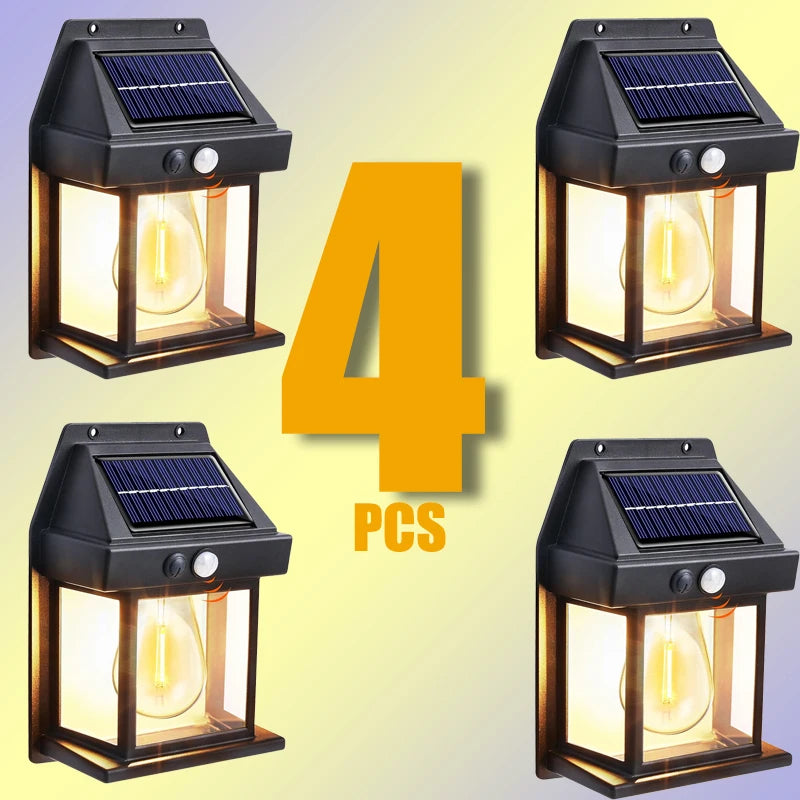 Solar Motion Sensor Outdoor Wall Light – Waterproof LED Security Light (1–4 Pack)