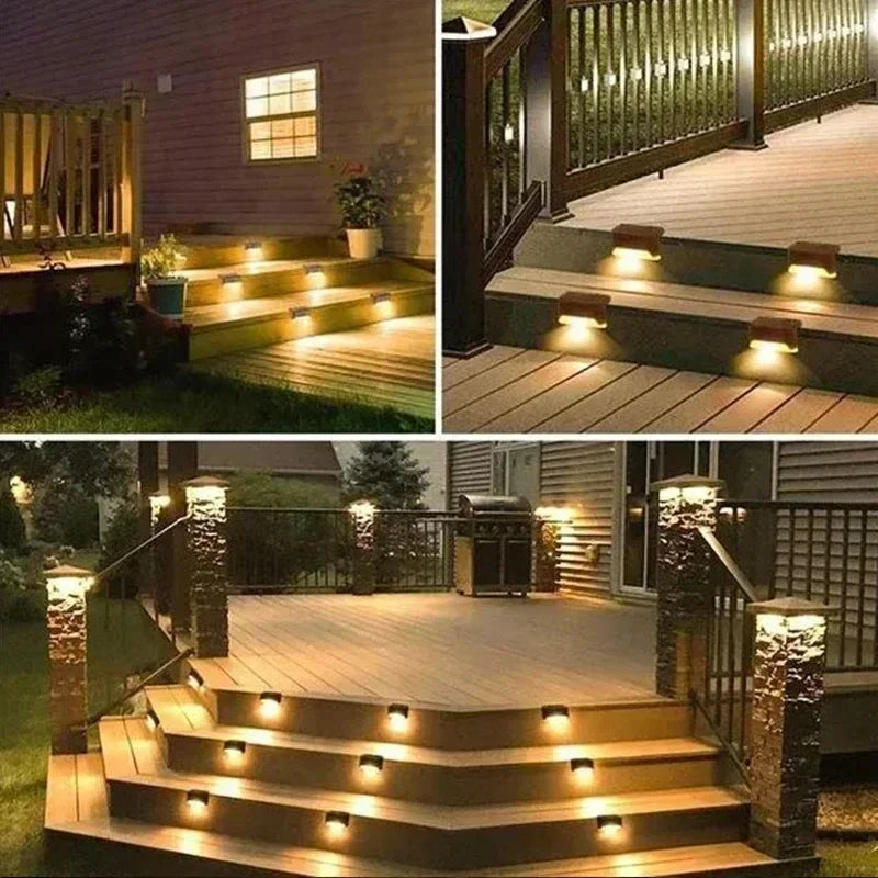 Solar LED Deck & Fence Lights – Waterproof Outdoor Step Lights