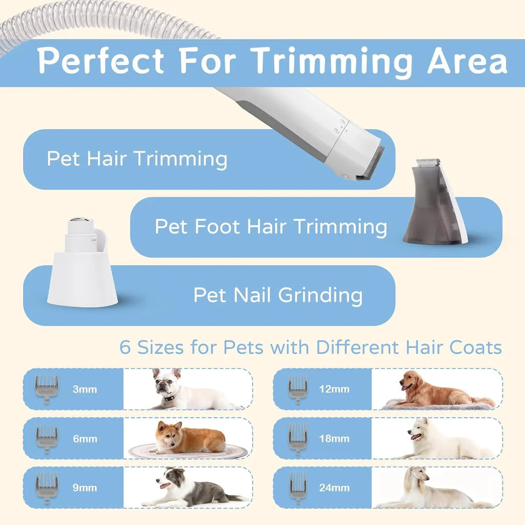 6-in-1 Pet Grooming Vacuum & Clipper Kit