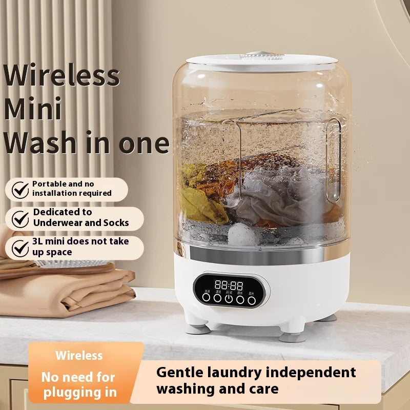 Portable Mini USB Washing Machine for Travel & Small Laundry